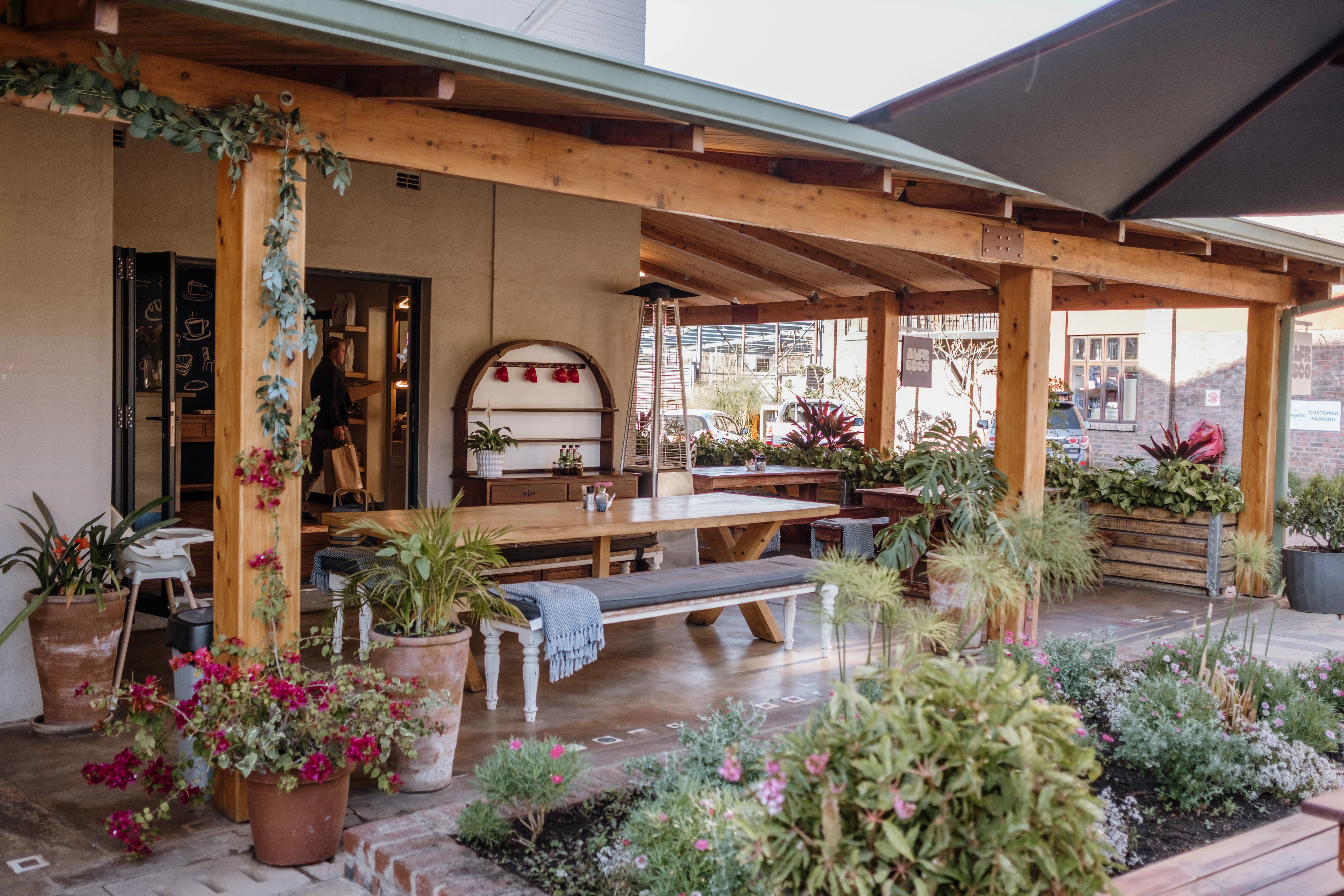Alfresco bakery experience showing customer interaction and service